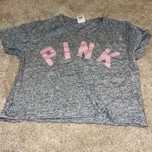 PINK cropped tshirt
